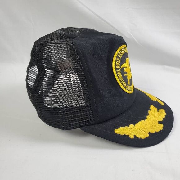 NRA Black & Gold Trucker Hat Snapback Mesh Cap – Made in USA - Picture 5 of 7